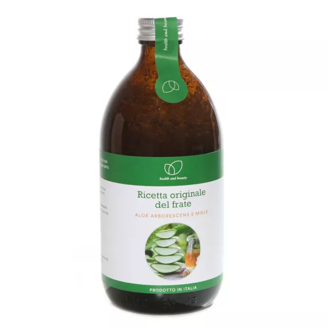 Aloe Arborescens e miele - Ricetta originale del frate - 500 ml