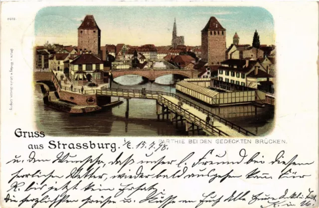 CPA AK STRASBOURG - STRASSBURG - Parthie b. Den Gedeckten Brucken (387284)