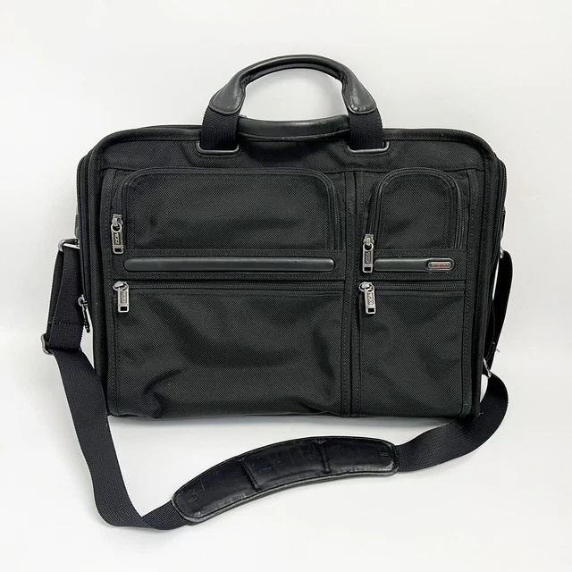 TUMI 26114D4 Black Travel BRIEFCASE MESSENGER PADDED LAPTOP BAG EXCELLENT