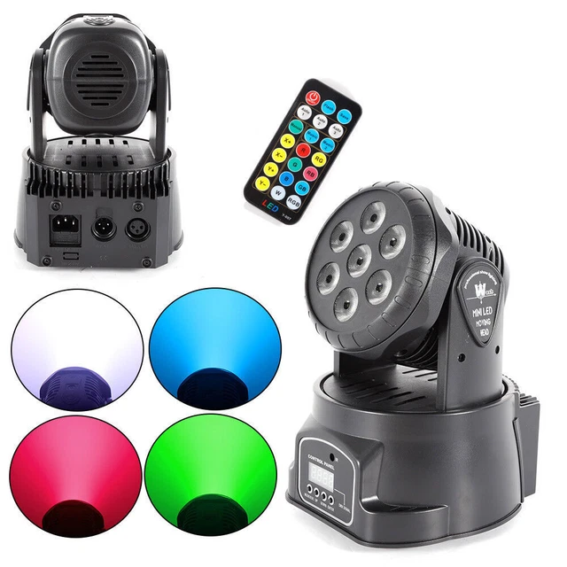 4 en 1 LED Moving Head Lumière de scène mobile 7 × 10 W RGBW DMX512