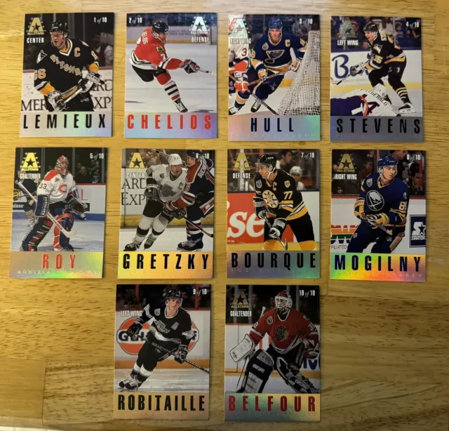 1993-94 Leaf Gold All-Stars Complete Set 1-10 Gretzky Roy Lemieux