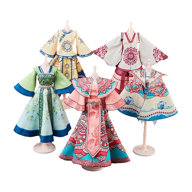 Juegos de Diseñador de Moda Para Niños, Ropa Hanfu 5 Piezas,