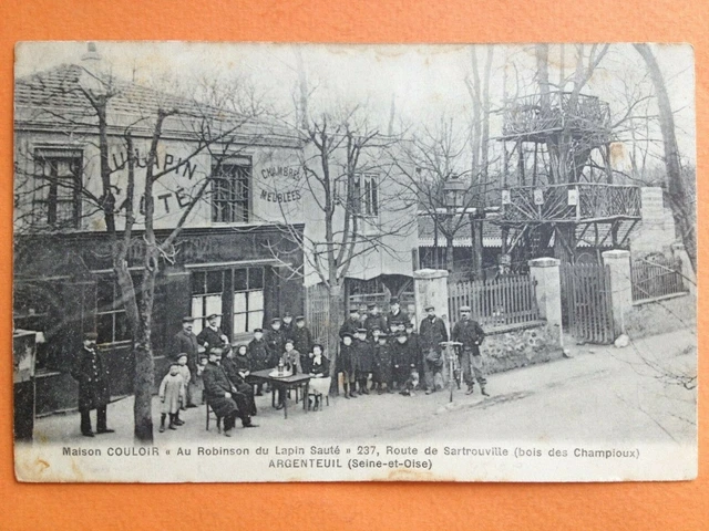 1900 SILVER HOUSE CORRIDOR POSTCARD "Au robinson du Rabpin sauté"