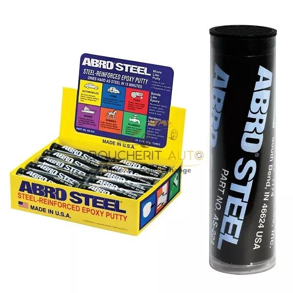 ABRO STEEL Colle Epoxy Acier / Steel Epoxy Stick