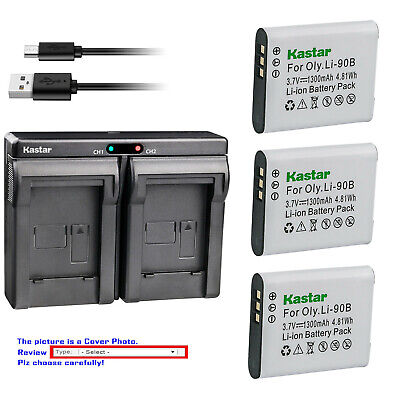 Kastar Battery Dual Charger for Ricoh DB-110 DB110 & Ricoh GR III Digital Camera