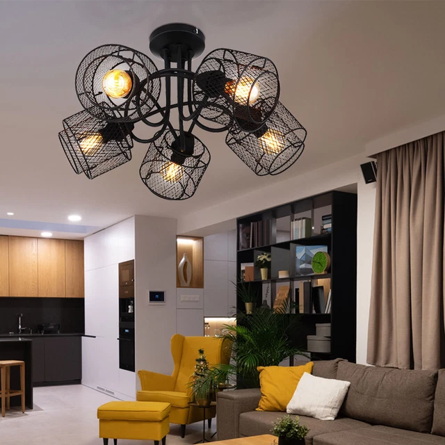 Plafonnier Moderne 3 Bras Hofstein – Lampe Suspension Blanc Métal, Pour Salon Ou Chambre