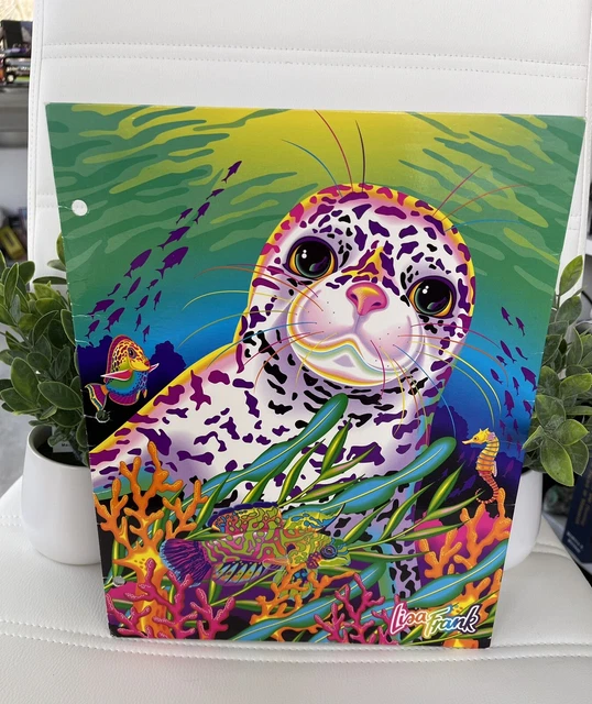 Lisa Frank Rainbow Reef Folder Rainbow Fish Ocean 90s school supplies🌈 VINTAGE