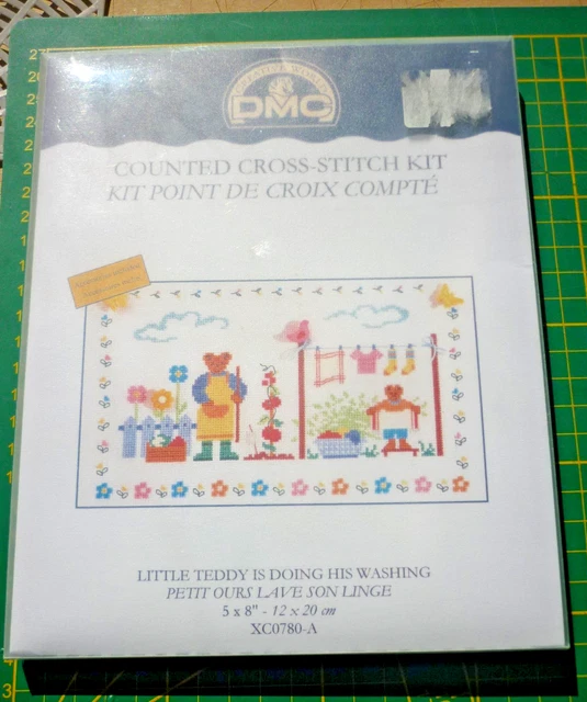 Kit Point De Croix DMC - Le Singe - Toile Aïda, Fils, Aiguille, Tambour 15cm Inclus - Niveau Intermédiaire