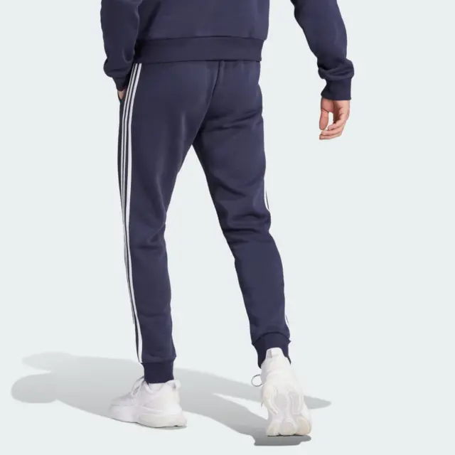 Pantaloni Pantalone Tuta Adidas Essentials Fleece 3-Stripes Tapered Cuff Uomo 3