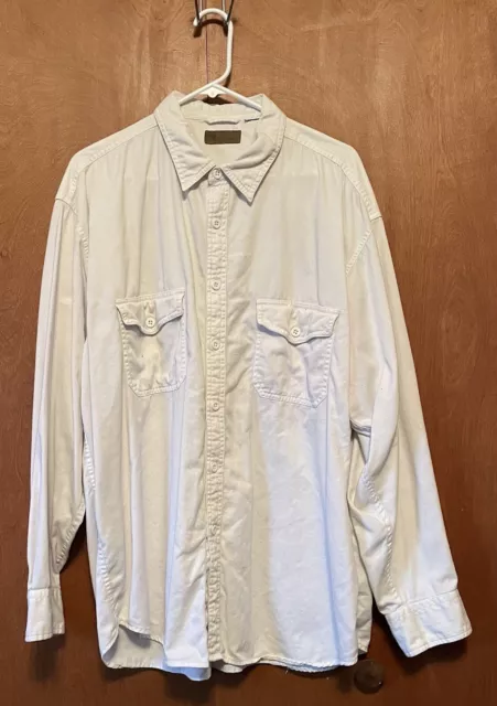 FADED GLORY LONG Sleeve Button Up Collar Shirt Men’s Size Large $3.99 ...