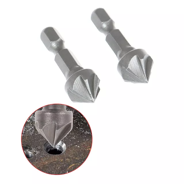 6 Flute Countersink Drill Bit Chamfer Cutting Woodworking Tool  hexagon ha;;i