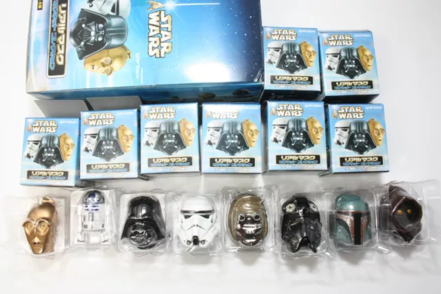 Star Wars Real Mask Magnet figure Collection 1 complete set KOTOBUKIYA 2004