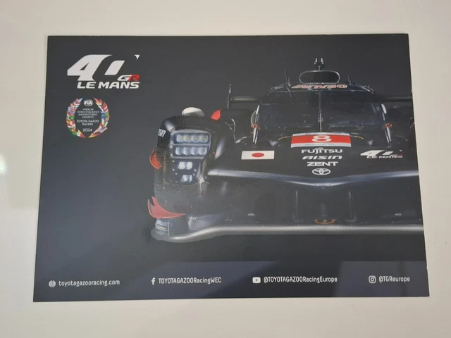 Carte Toyota Gazoo Racing #7 - 24 Heures Du Mans 2025 - Dédicacée