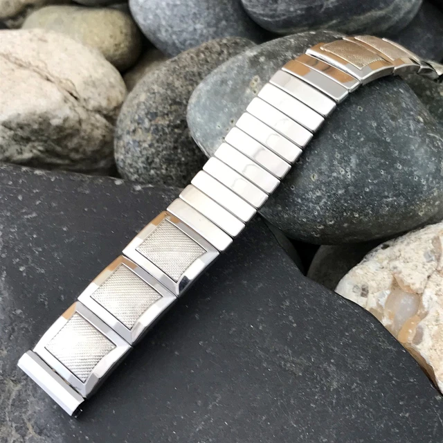 White Gold-Filled 17.2mm 1959 Flex-Let USA Imperial Unused Vintage Watch Band