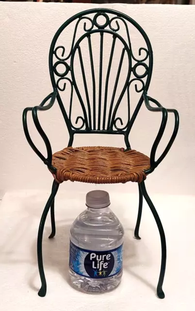 Vintage~Wicker~Doll~Stuffed Animal~Plant Stand~12" Chair~Display Fixture~STURDY!