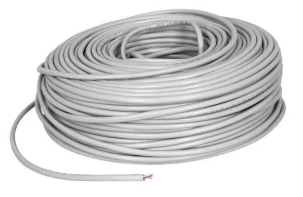 Cavo di rete tondo cat 7 ftp flessibile grigio 100 mt 57236 etherntet matassa