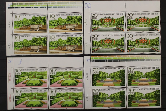 DDR, MiNr. 2486-2489, Viererblöcke, Ecken links oben, postfrisch / MNH - 661066