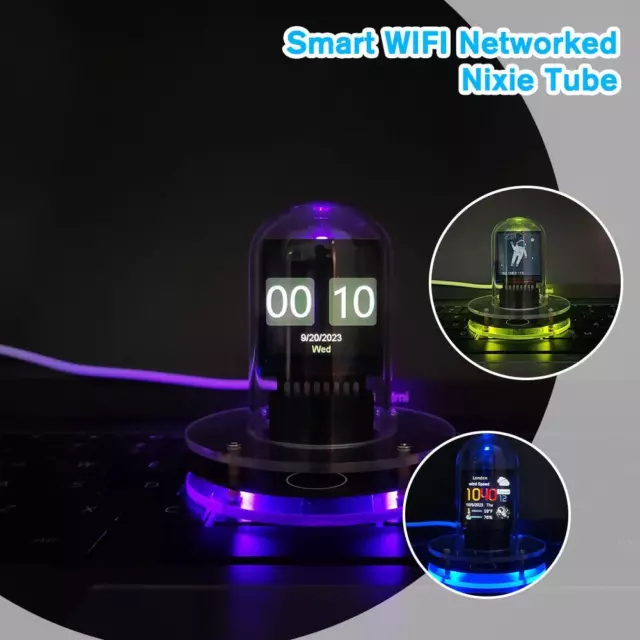 Smart WIFI Rete Nixie Tube Sveglia Decorazione Desktop Regali di Natale