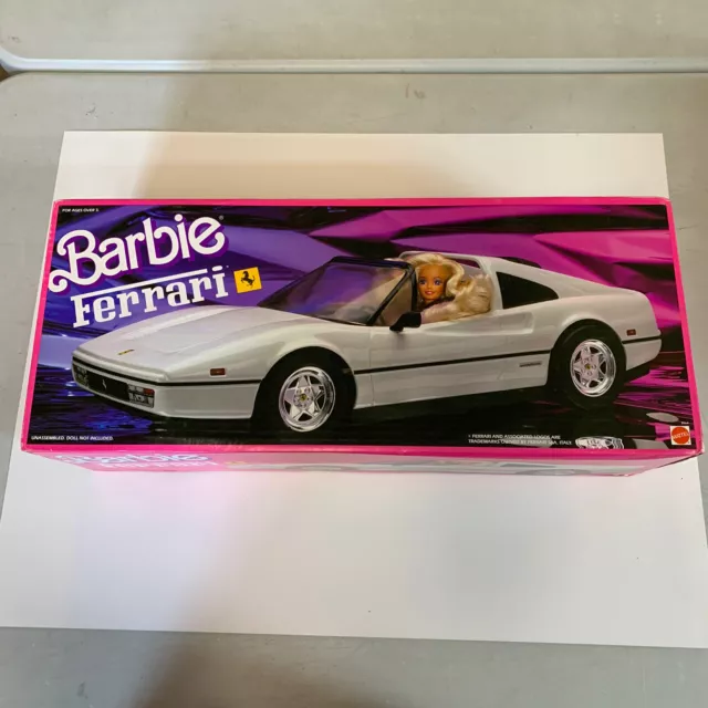 Nib Sealed Vintage 1988 Mattel Barbie White Ferrari New