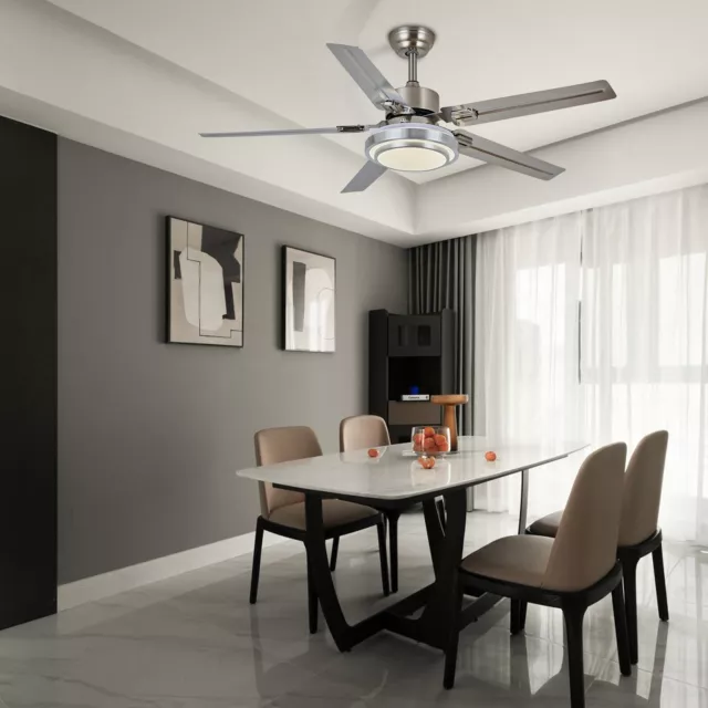 New Modern Indoor 52" Ceiling Fan Light Chandelier 5  Blades w/ remote control