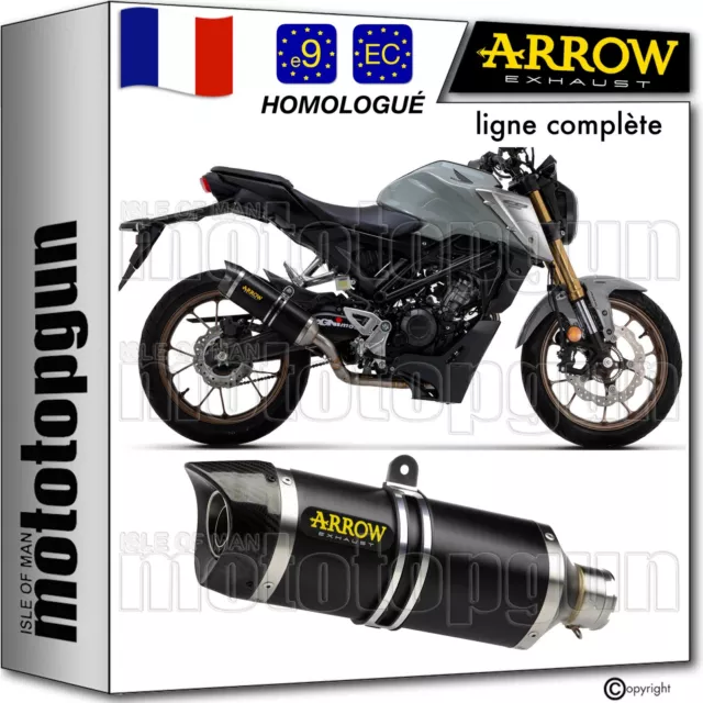 Arrow Ligne Complete Approuve Rc Thunder Aluminium Noir C Honda Cb 125 R 2024 24