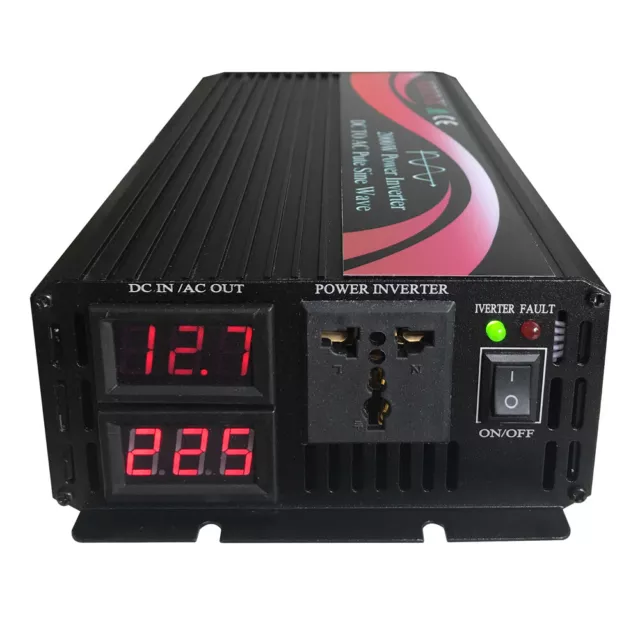 1000W 1500W 2000W Pure Sine Wave Power Inverter 12V 24V 48V DC to 120V 230V AC