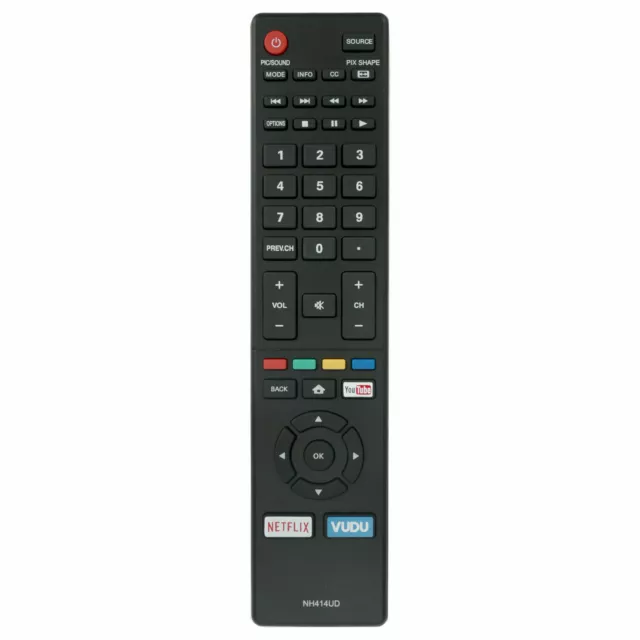 Nouveau NH414UD pour Sanyo TV télécommande Netflix Vudu FW43C46F FW50C76F...
