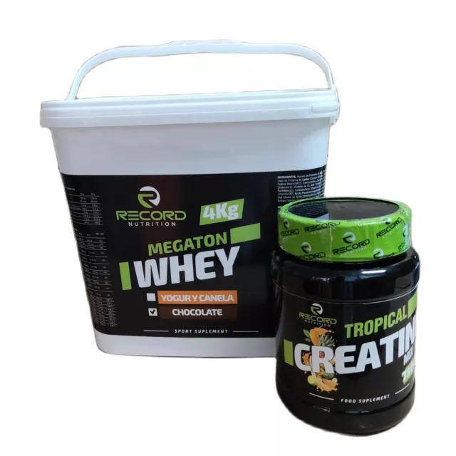 Pack Oferta Megaton Whey 4Kg + Creatina Mix Tropical 750Gr, Proteinas+ Creatina