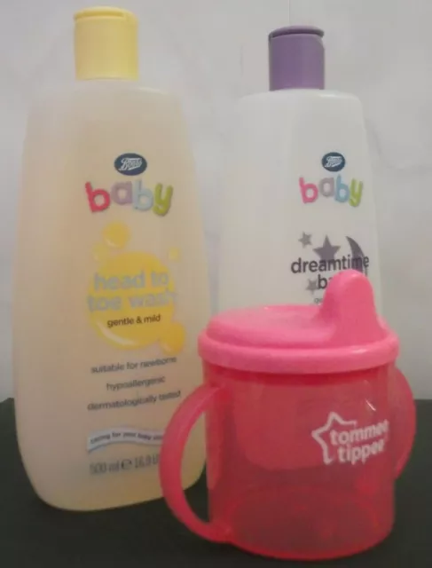 Boots Baby Dreamtime Bath, Head To Toe Wash & Tommee Tippee Cup Gentle& Mild