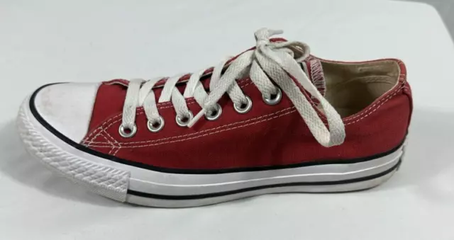 Converse All Star Chuck Taylor Unisex Ox Low Top Red Shoes Mens 5 Womens 7