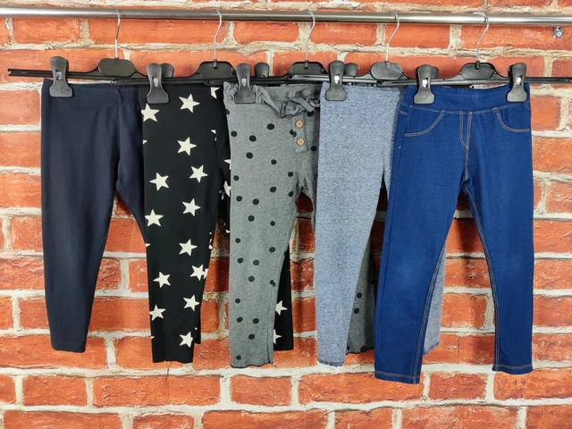 Pacchetto Ragazze Età 3-4 Anni Next Noce Moscata Jeggings Stelle Spot Bambini 104Cm