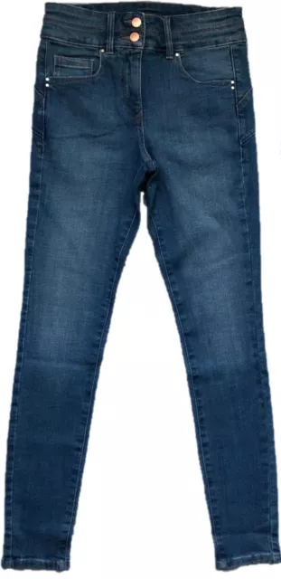 Next Womens Blue Denim Wash Lift Slim & Shape Skinny Leg Jeans High Rise S 6/26