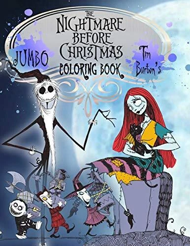 THE NIGHTMARE BEFORE Christmas Coloring Book: Tim Burton Coloring Book ...