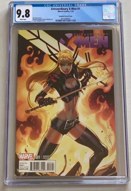 Extraordinary X-Men 1 2016 Variant Cgc 9.8 Nm  J. Scott Campbell