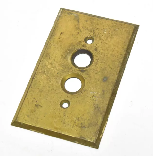 Vintage Push Button Brass Cover Switch Plate    K6