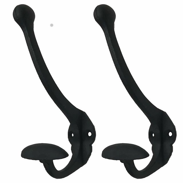 6" - Coat Hook - CICH-62 - For coats, bags, etc - Black Finish