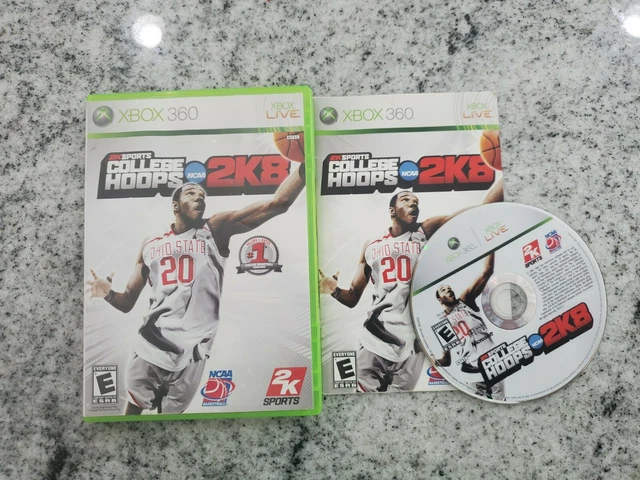 XBOX 360 COLLEGE Hoops NCAA 2K8 Great Pre Owned Condition Free