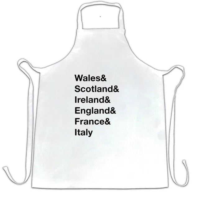 The Six Nations Chef's Apron Wales, Scotland, Ireland England, France, Italy