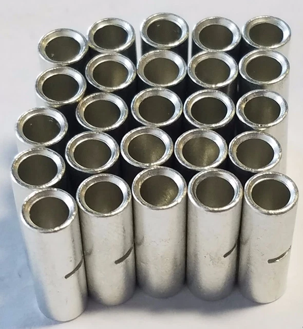 8 Gauge Tinned Copper Butt Connector 25 Pk Crimp Terminal Awg Battery, Car Alarm