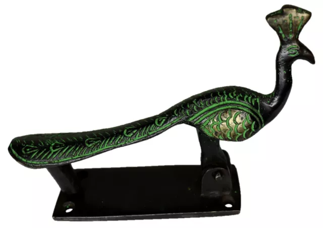 Peacock Design Door Knocker Vintage Antique Repro Handmade Solid Brass Door Bell