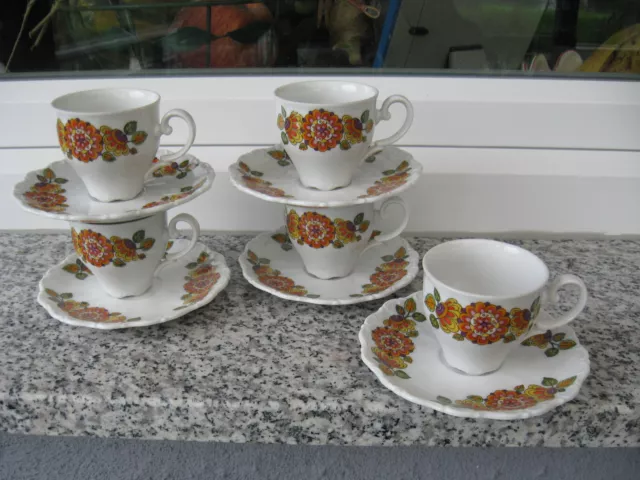 5 TASSES à MOKA / SOUC Porcelaine BAVARIA SELTMANN