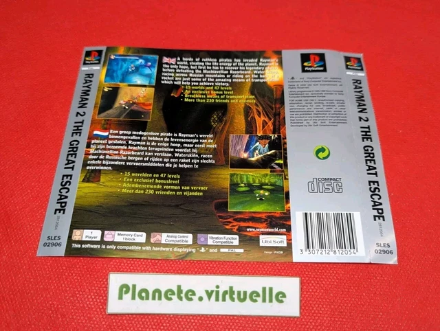 NOTICE + JAQUETTES AVANT/ARRIÈRE - RAYMAN - SONY PS1 PAL EURO Booklet