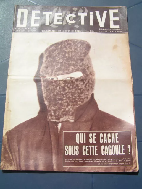 Détective 1957 568 ANGERS JOUHE HANTES WIHERIES Erquelinnes VINCENNES MELUN