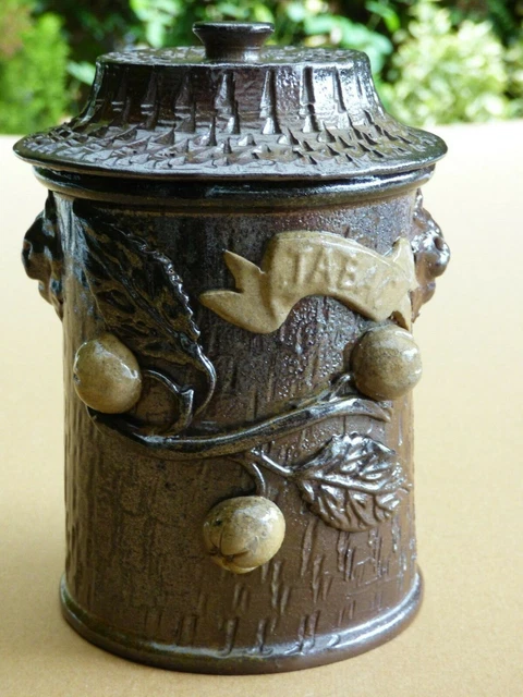 Pot A Tabac En Gres De Noron La Poterie Decor Pommes Et Tetes De Lion Normandie