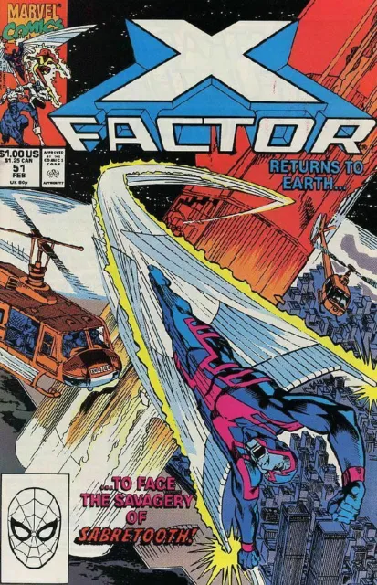 X-Factor #51 Marvel Comics February Feb 1990 (VF+)