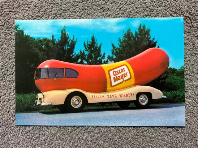 Vintage 1950s Oscar Mayer WienerMobile Advertising Postcard Madison WI Meats
