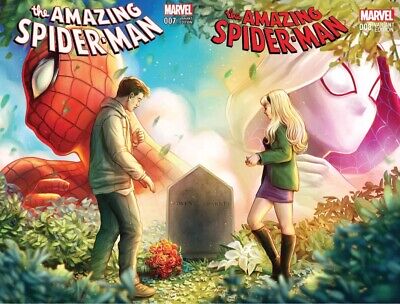🚨🔥🕷 AMAZING SPIDER-MAN 7-8 EDGE EBENEBE Trade Dress Variant Set Spider-Gwen