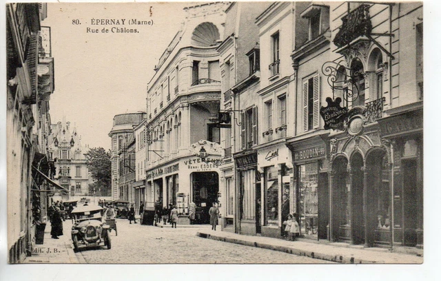 EPERNAY - Marne - CPA 51 - les rues et places - Rue de Chalons - Maison Boudin