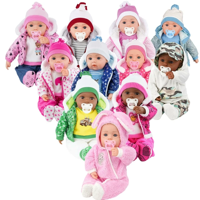 BiBi Puppe lebensecht große weiche Körper Babypuppe Mädchen Jungen Spielzeug oder 20" Kleiderset