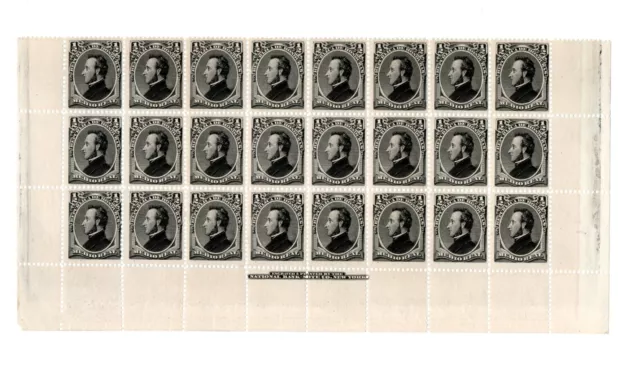 1878 HONDURAS A4 1/2 Real Black Scott 32 President Morazan 8x3 MNH Sheet Scarce